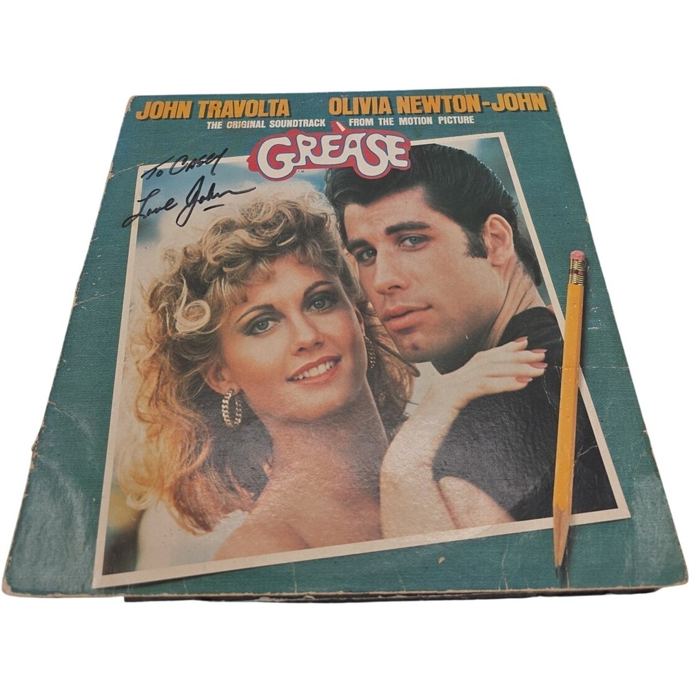 Grease Original Motion Picture Soundtrack 2xLP Vinyl Signed Cover RSO 1978